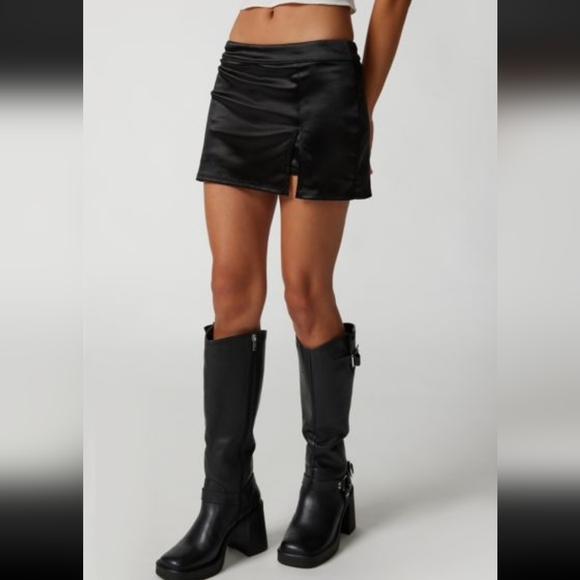 Satin Micro Mini Skort with Stretch - Picture 10 of 13